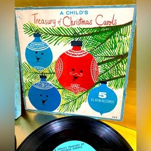 RETRO 50’s CHRISTMAS A CHILD’S TREASURY OF CHRISTMAS CAROLS (5) VINYL RE…